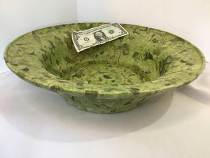 Green Decoupage Bowl