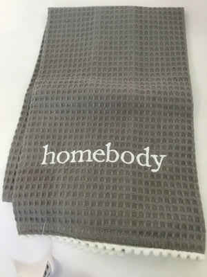 Gray/White Towel