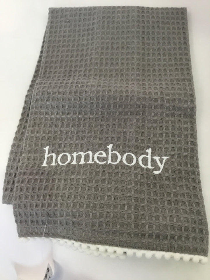 Gray/White Towel