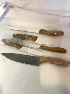 Set of 5 Brown Knife Set