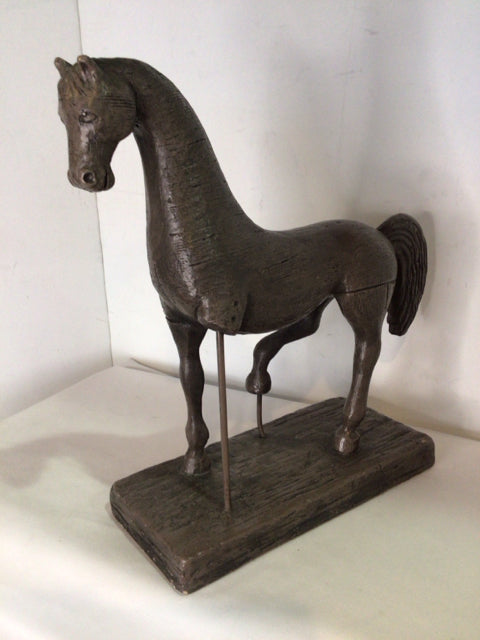 Brown Plaster Horse Statue