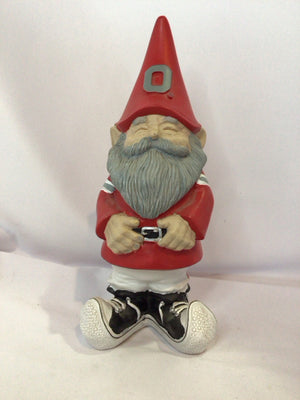 Red/Gray Resin Gnome OSU Figurine