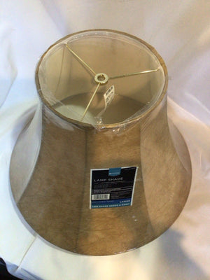 HOME Beige Faux Leather Lamp Shade