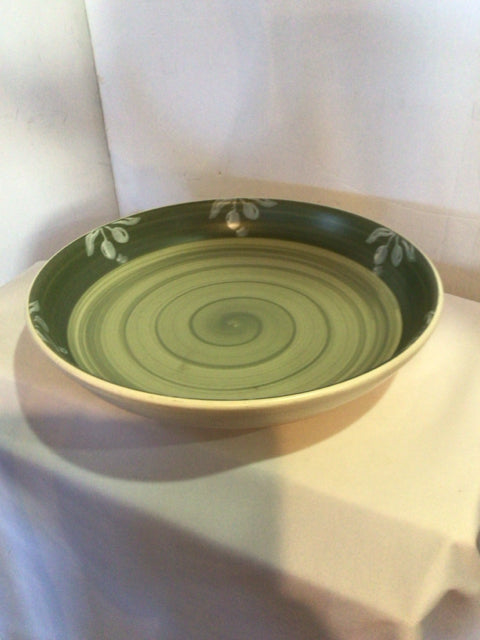 Green/White Ceramic Swirl Bowl