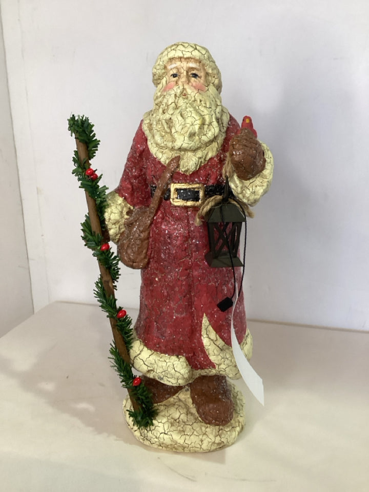Christmas Red Crackle Santa Holiday Item