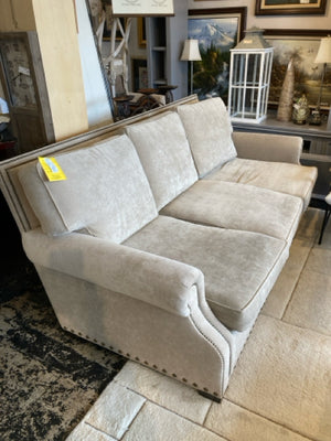 Wesley Hall NailHead Loose Pillow Tan Sofa/Couch