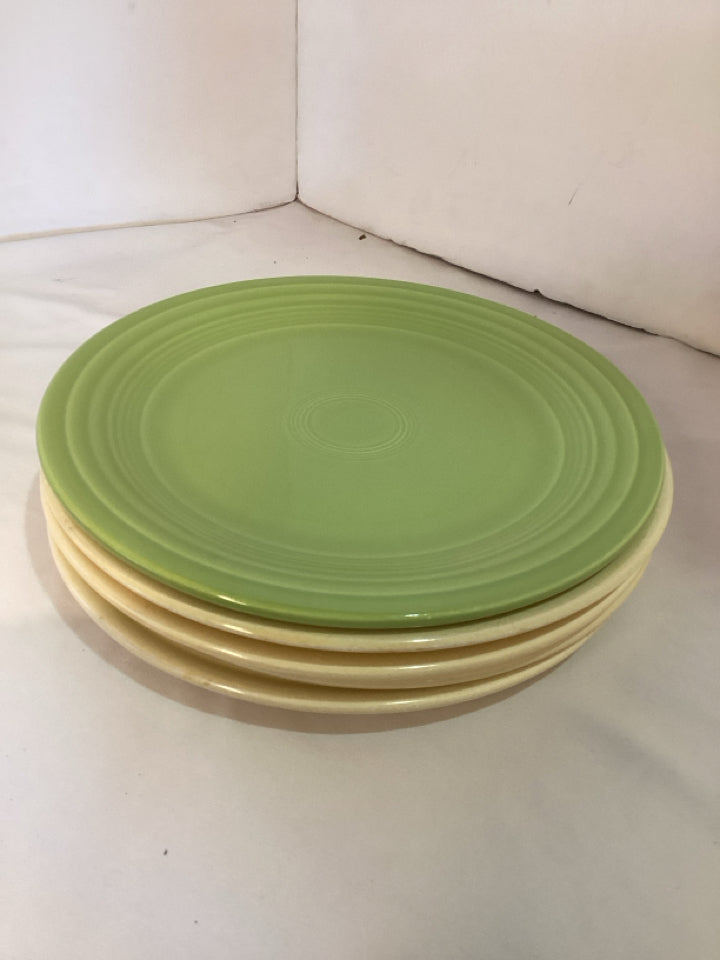 Fiestaware Vintage Set of 5 Multi Ceramic Plate Set