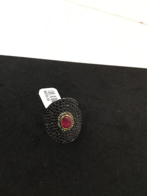 Black Rhinestone Ring