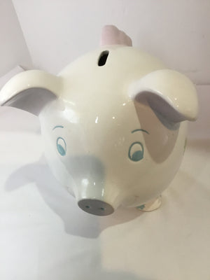 White Ceramic Pig Bank