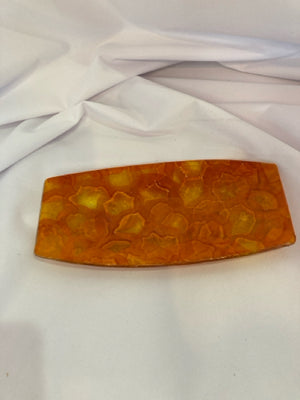 Orange Glass Rectangle Plate