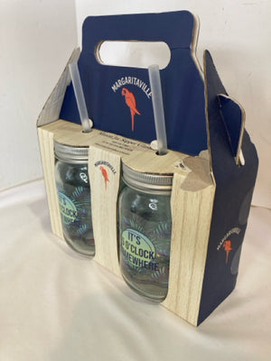Margaritaville New Clear Glass Mason Jar Glasses