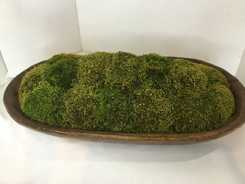 Rustic Brown/Green Moss Oval Centerpiece