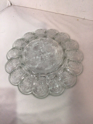 Clear Glass Egg Plate