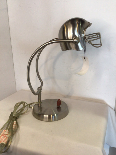 Desk Silver Metal Football Lamp