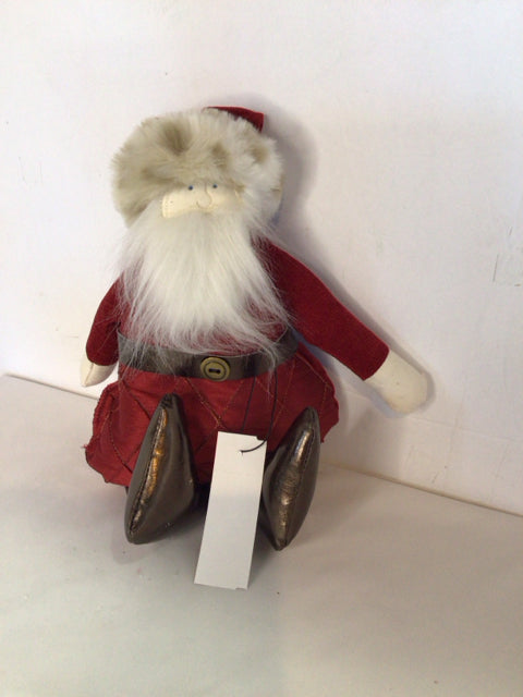 Red/white Fabric Santa Holiday Item