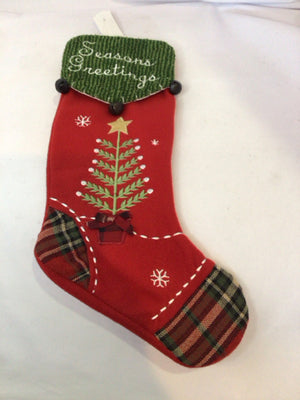 Stocking Red Felt Christmas Tree Holiday Item