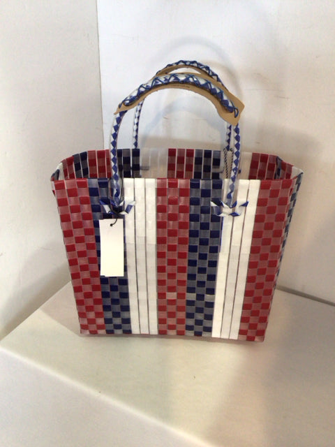Plastic Red/White/Blue Purse
