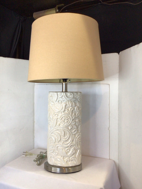 White Ceramic Swirl Lamp