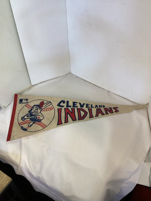 Vintage Pennant Red/white Felt Cleveland Indian Flag