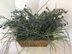 Lavender Plastic In Planter Faux Flowers