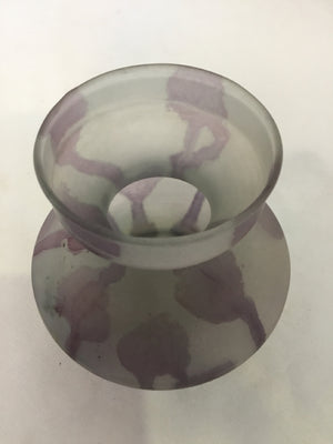 Purple Frosted Glass Vase