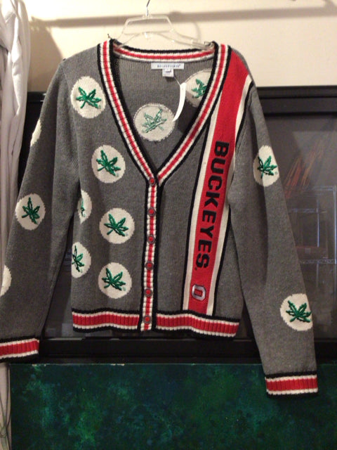 Ohio State Buckeyes Red/White Knit Sweater Clothing