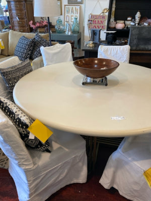 43AFCLC2 Lulu & Georgia Modern Concrete AS IS Round Cream Table