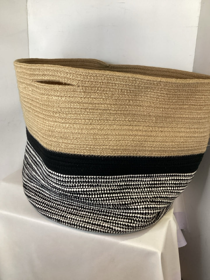 Tan/Black Rag Basket