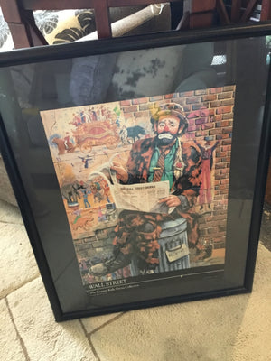 Multi-Color Clown Framed Art