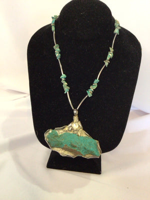 Native American Sterling Silver Turquoise Necklace