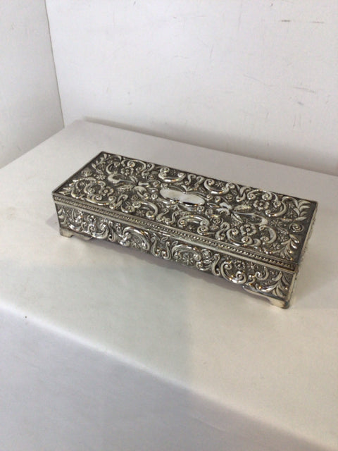 Silver Silver Plated Jewelry Box