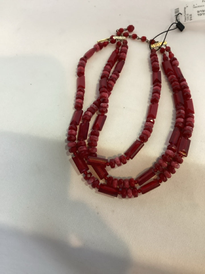Beaded Red Necklace
