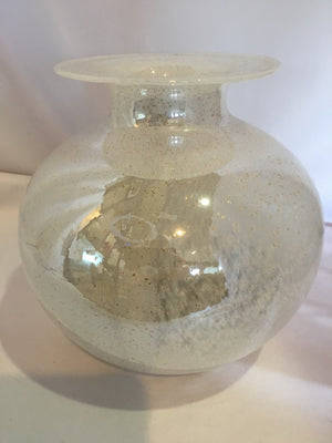 White/Silver Glass Vase