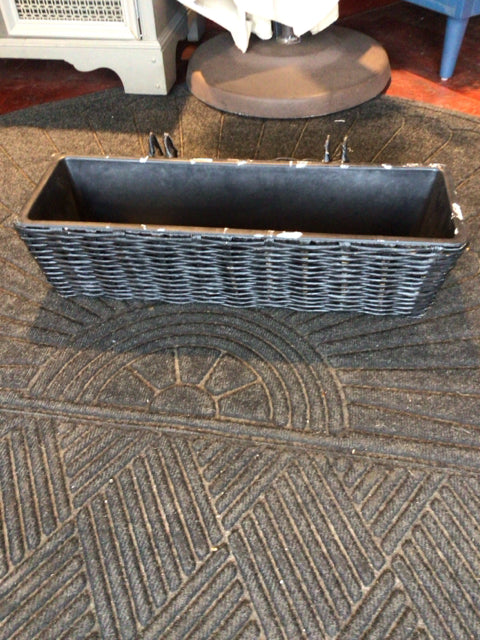 Black Wicker Window Planter
