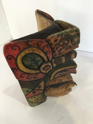 Tribal Brown/Multi Wood Mask
