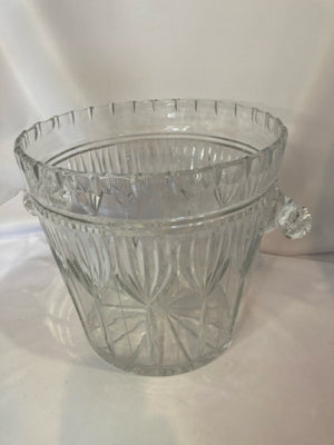 Clear Glass Ice Bucket