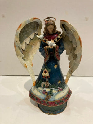 Music Box Tin Angel Motion Holiday Item