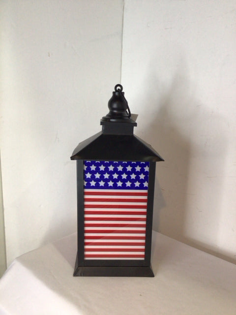 Black/Red Metal Lantern