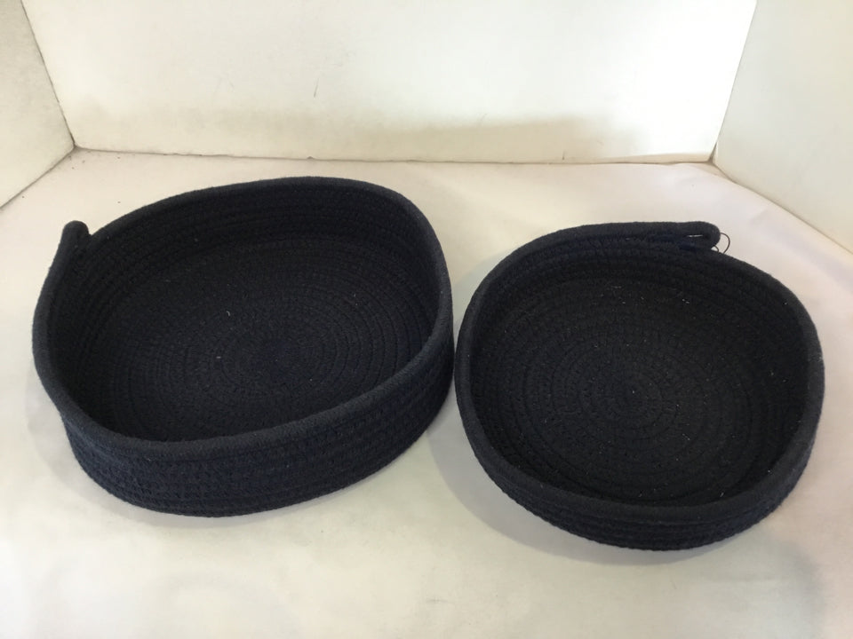 Blue Woven Pair Basket
