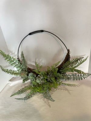 Wreath Plants Faux Green Wall Decoration Art