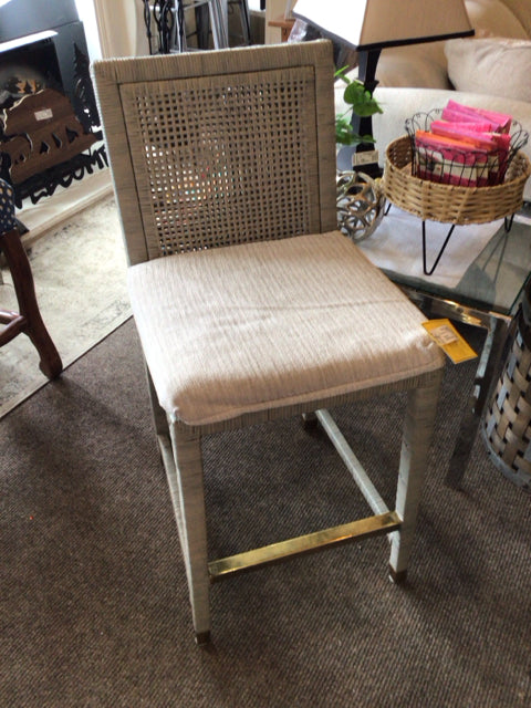 Wicker Bar Height Gray Barstool/Bar Stool