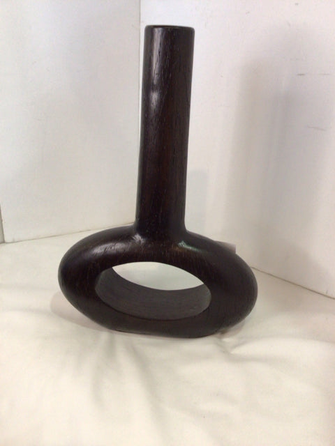Brown Wood Vase
