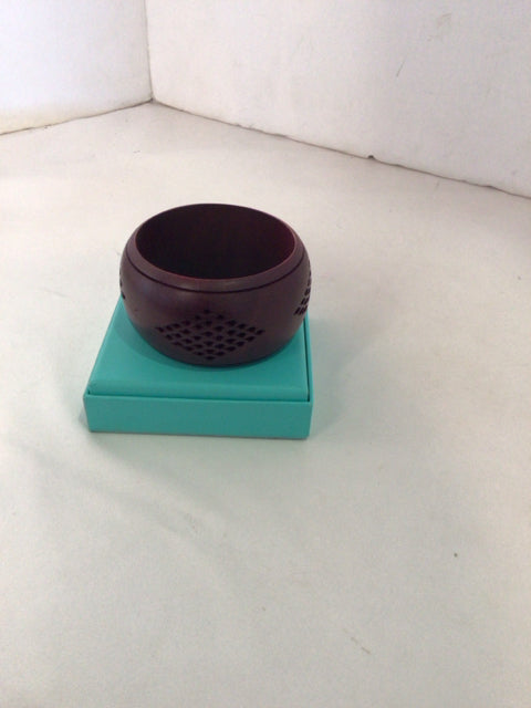 Brown Carved Wood Bracelet