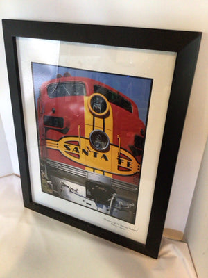 Print Red/Yellow Train Framed Art