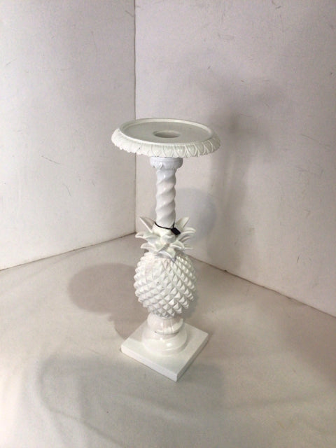 White Resin Pineapple Candle Holder
