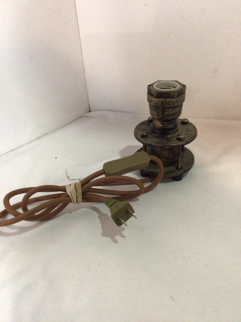 Industrial Antiqued Gold Lamp