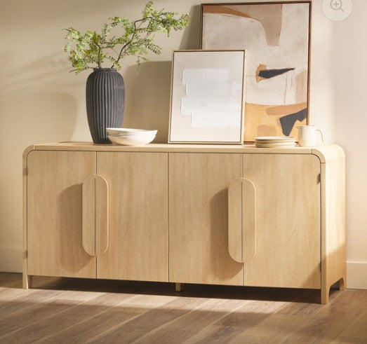 Havenly Modern 2 Door TV Light Wood Side Board DS2AEPKD