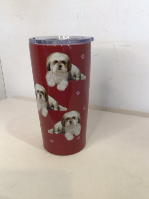Travel Red Stainless Steel Dogs Mug