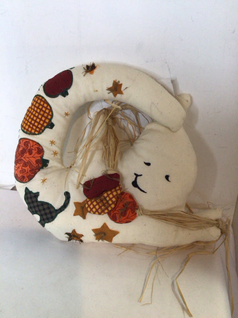 Halloween White/Multi Fabric Ghost Decoration