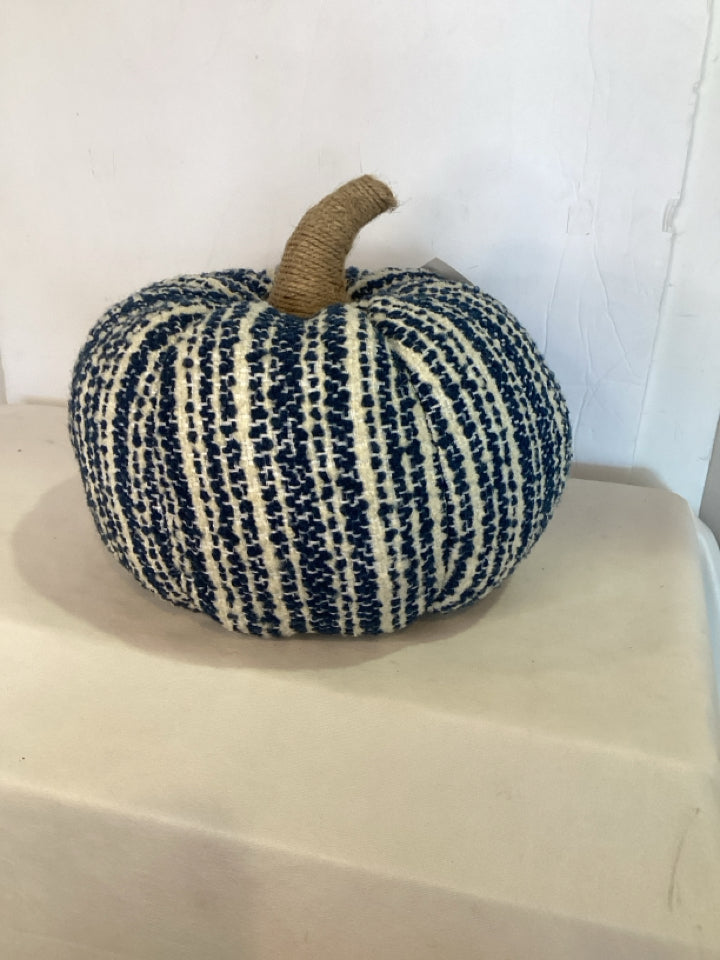 Kirkland's Blue/White Pumpkin Pillow